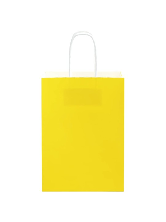 Papírové sáčky 250 ks s uchy žluté 15x8x21 cm