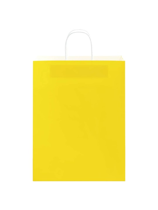 Papírové sáčky 250 ks s uchy žluté 32x12x42 cm