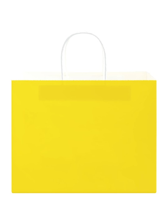 Papírové sáčky 250 ks s uchy žluté 32x22x24 cm