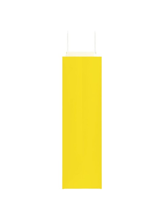 Papírové tašky 250 ks s uchy žlutá 54x15x49 cm