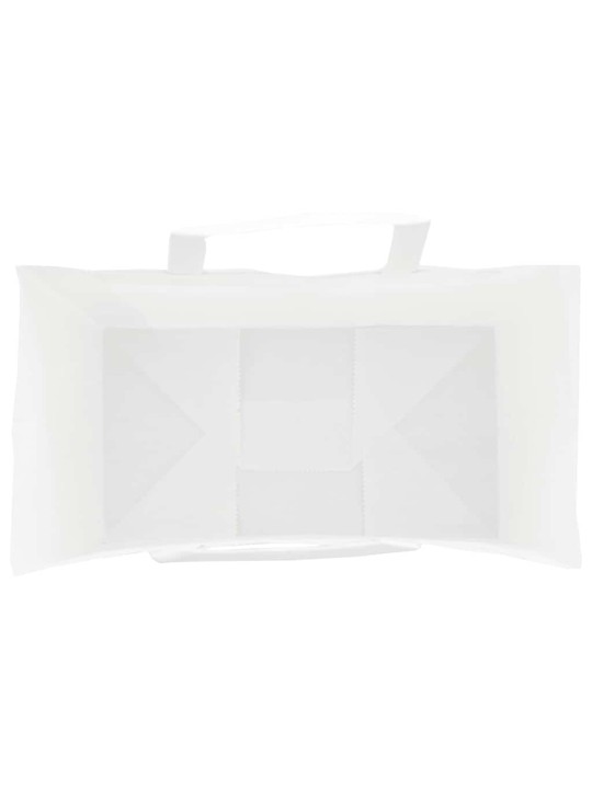 Papírové tašky 50 ks s uchy bílá 15x8x21 cm