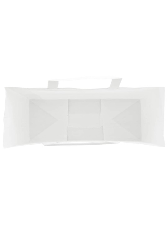 Papírové tašky 50 ks s uchy bílé 32x12x42 cm