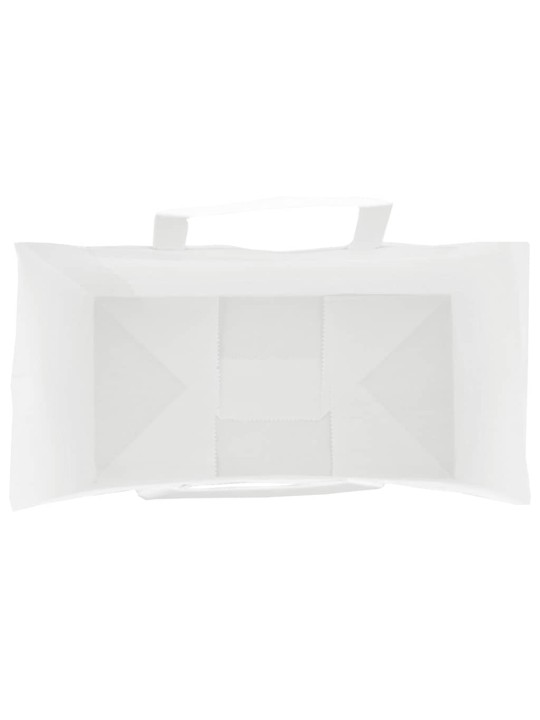 Papírové tašky 50 ks s uchy bílé 32x17x25 cm
