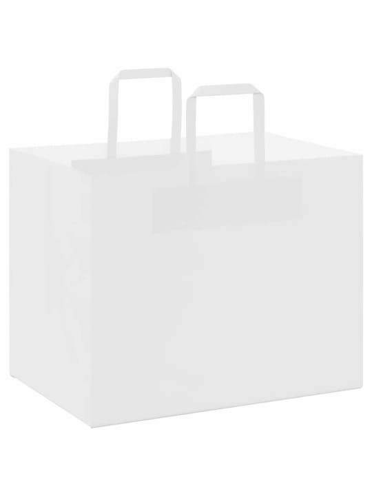Papírové tašky 50 ks s uchy bílé 32x22x24 cm