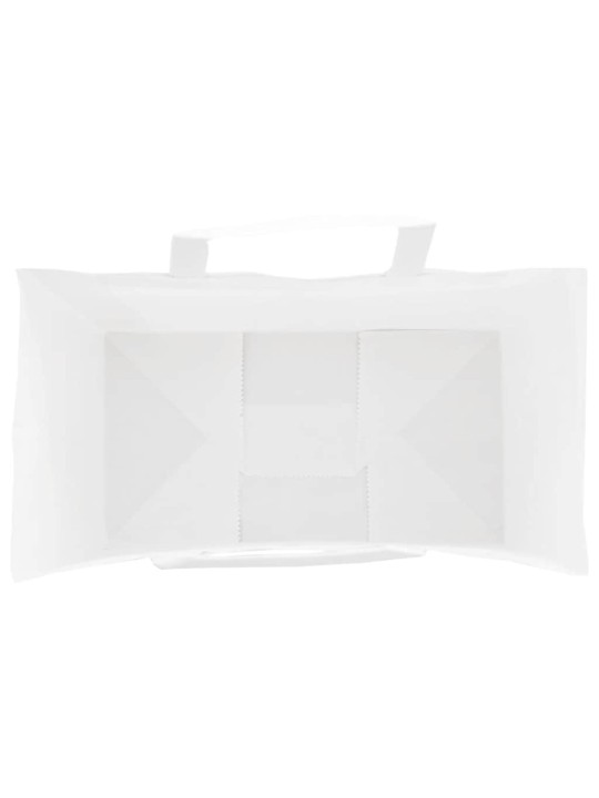 Papírové tašky 250 ks s uchy bílá 15x8x21 cm
