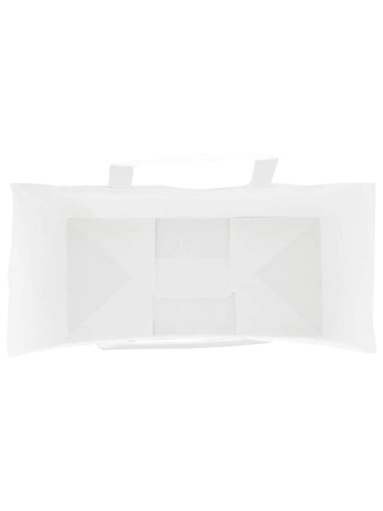 Papírové tašky 250 ks s uchy bílá 26x12x35 cm