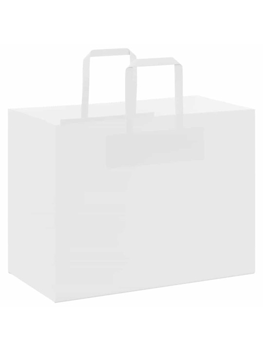 Papírové tašky 250 ks s uchy bílé 32x17x25 cm