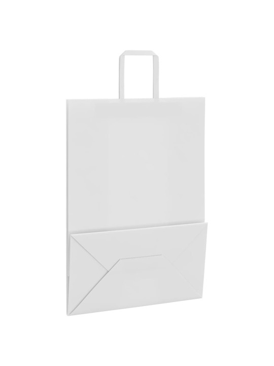 Papírové tašky 250 ks s uchy bílé 32x17x44 cm