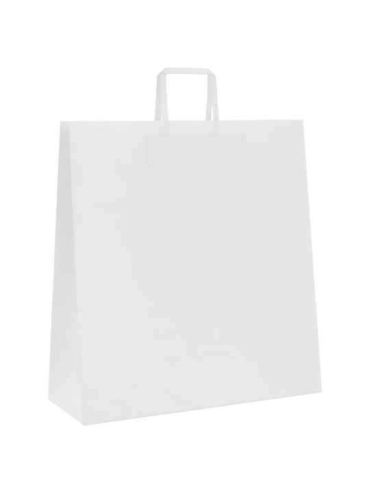 Papírové tašky 250 ks s uchy bílé 45x17x48 cm