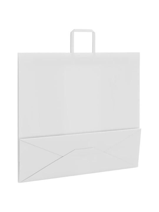 Papírové tašky 250 ks s uchy bílé 54x15x49 cm