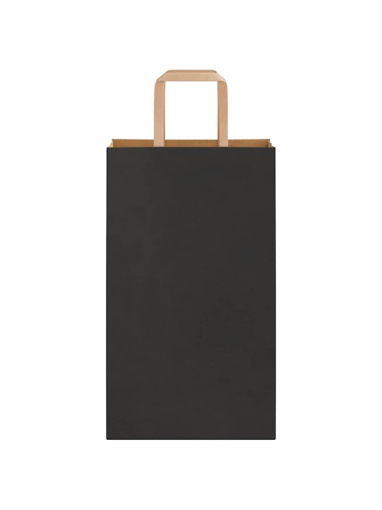 Papírové tašky 50 ks s uchy černé 21x11x36 cm