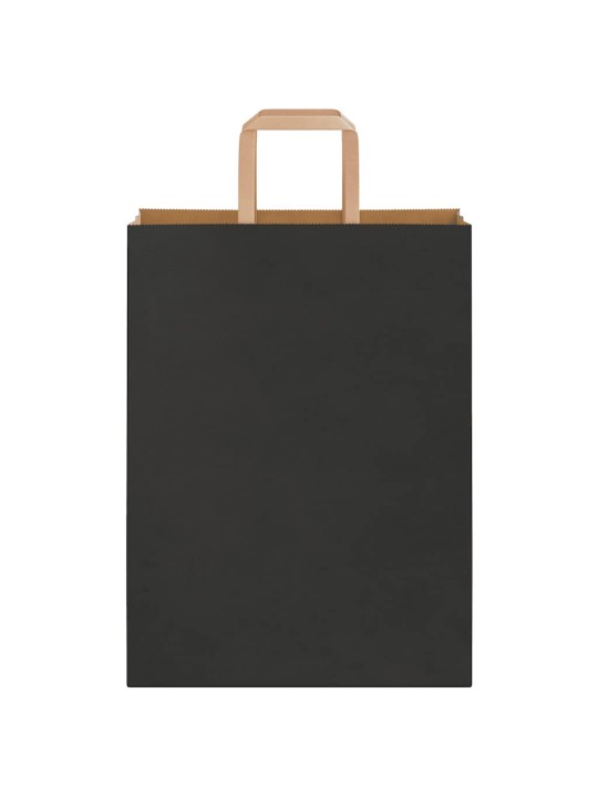 Papírové tašky 50 ks s uchy černé 26x12x35 cm