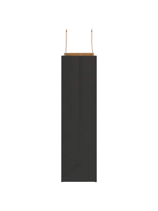 Papírové tašky 50 ks s uchy černé 32x12x42 cm