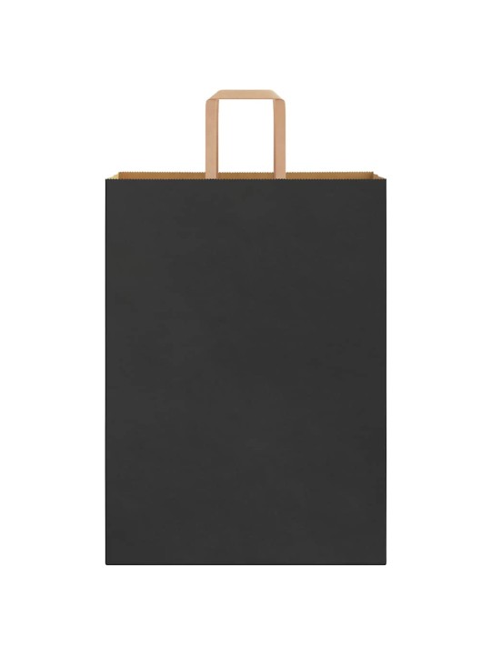 Papírové tašky 50 ks s uchy černé 32x17x44 cm