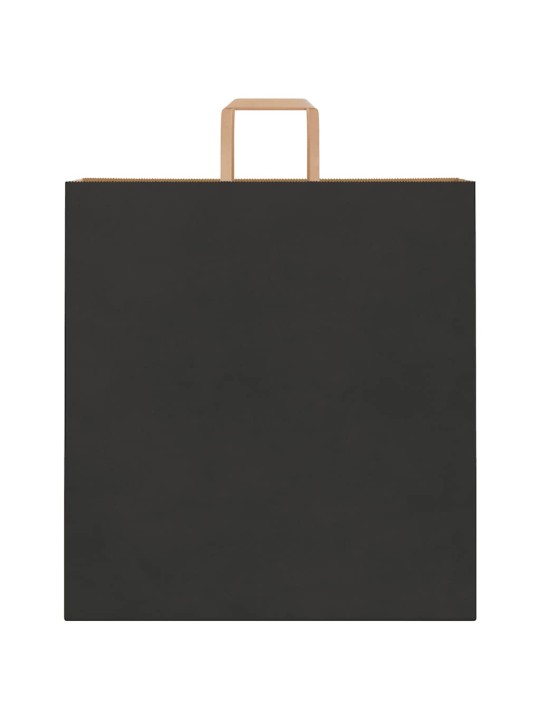 Papírové tašky 50 ks s uchy černé 45x17x48 cm