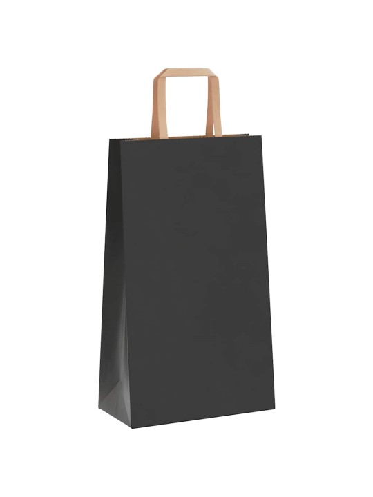 Papírové sáčky 250 ks s uchy černé 21x11x36 cm