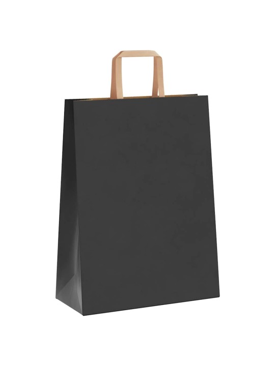 Papírové sáčky 250 ks s uchy černé 26x12x35 cm