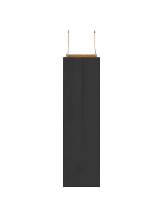 Papírové tašky 250 ks s uchy černé 32x12x42 cm