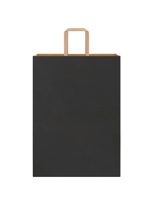 Papírové tašky 250 ks s uchy černé 32x17x44 cm