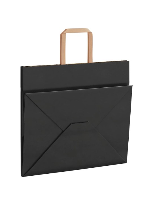 Papírové sáčky 250 ks s uchy černé 32x22x28 cm