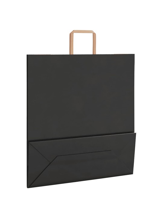 Papírové sáčky 250 ks s uchy černé 45x17x48 cm