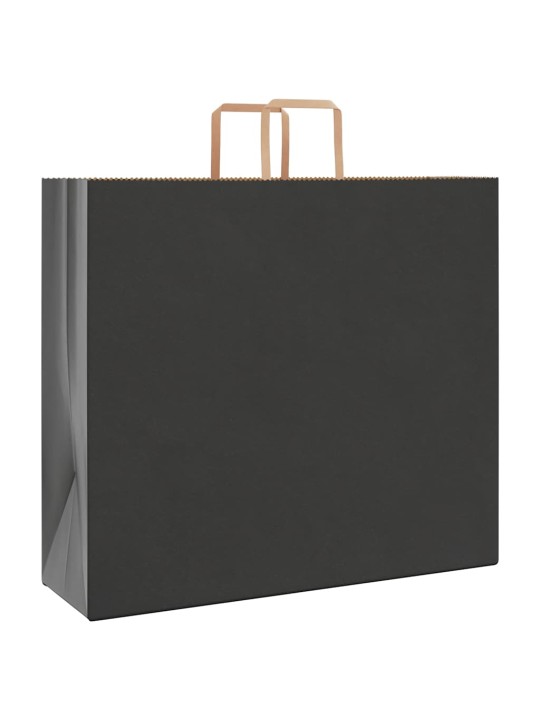 Papírové sáčky 250 ks s uchy černé 54x15x49 cm
