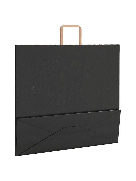 Papírové sáčky 250 ks s uchy černé 54x15x49 cm