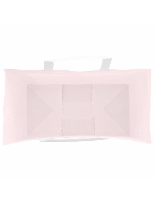 Papírové tašky 50 ks s uchy růžové 32x17x25 cm