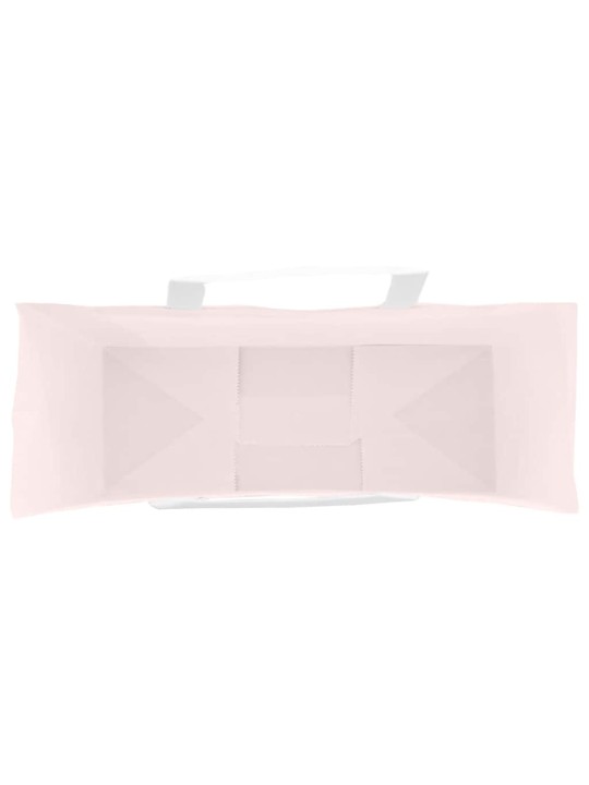 Papírové tašky 50 ks s uchy růžová 45x17x48 cm