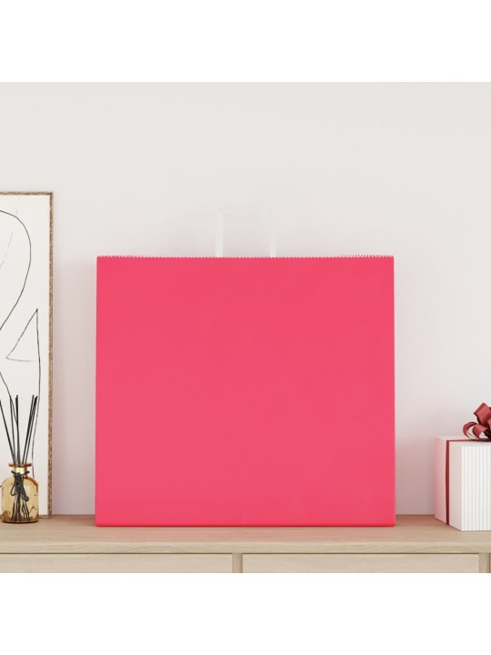 Papírové tašky 50 ks s uchy růžové 54x15x49 cm