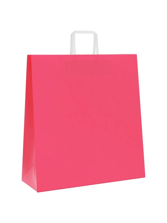 Papírové sáčky 250 ks s uchy růžové 45x17x48 cm
