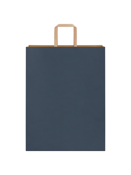 Papírové tašky 50 ks s uchy modrá 32x12x42 cm
