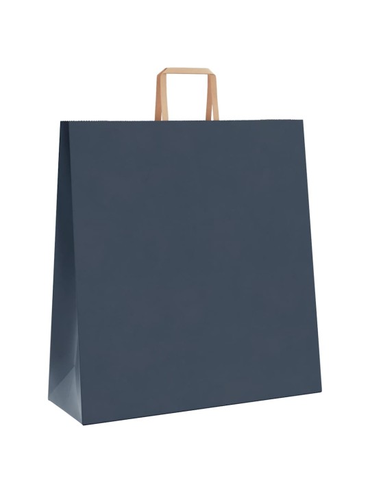 Papírové tašky 50 ks s uchy modrá 45x17x48 cm