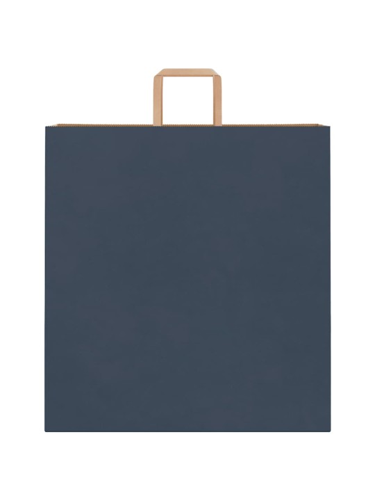 Papírové tašky 50 ks s uchy modrá 45x17x48 cm