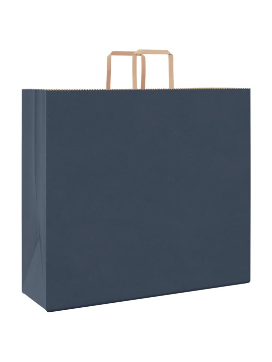 Papírové tašky 50 ks s uchy modrá 54x15x49 cm