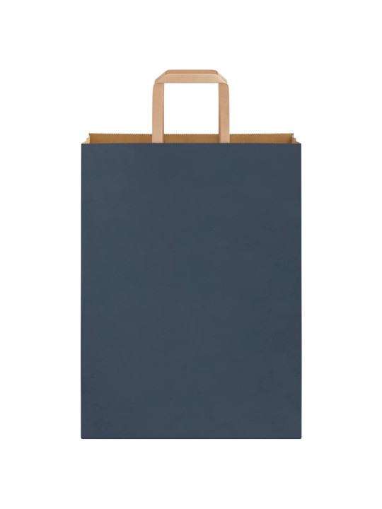 Papírové tašky 250 ks s uchy modrá 26x12x35 cm