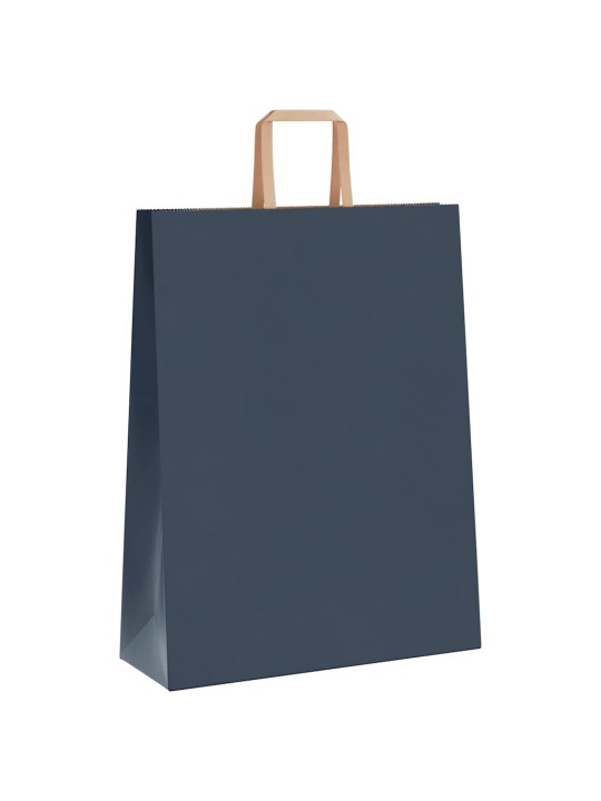 Papírové tašky 250 ks s uchy modrá 32x12x42 cm