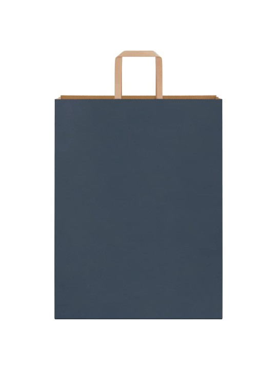 Papírové tašky 250 ks s uchy modrá 32x12x42 cm