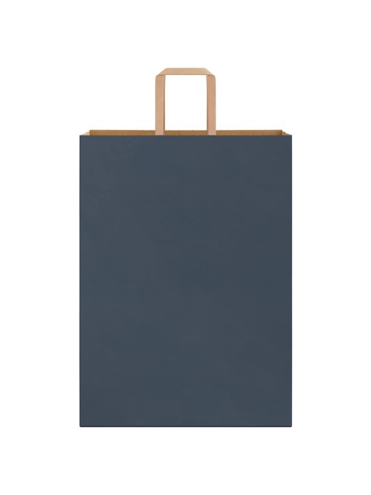 Papírové tašky 250 ks s uchy modrá 32x17x44 cm