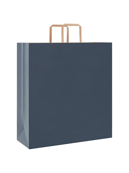 Papírové tašky 250 ks s uchy modrá 45x17x48 cm