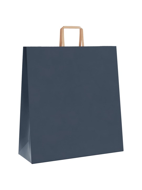 Papírové tašky 250 ks s uchy modrá 45x17x48 cm