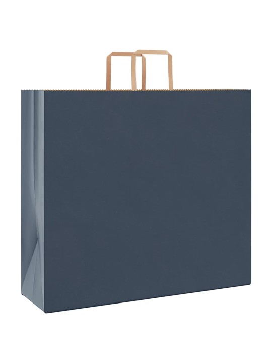 Papírové tašky 250 ks s uchy modrá 54x15x49 cm