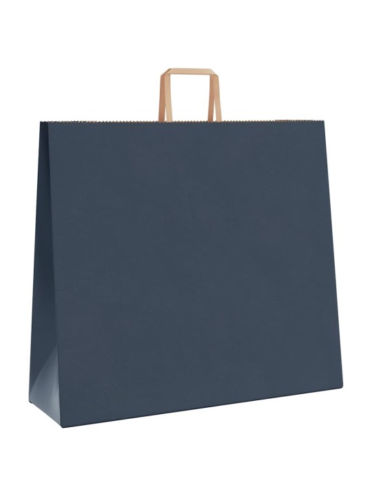 Papírové tašky 250 ks s uchy modrá 54x15x49 cm