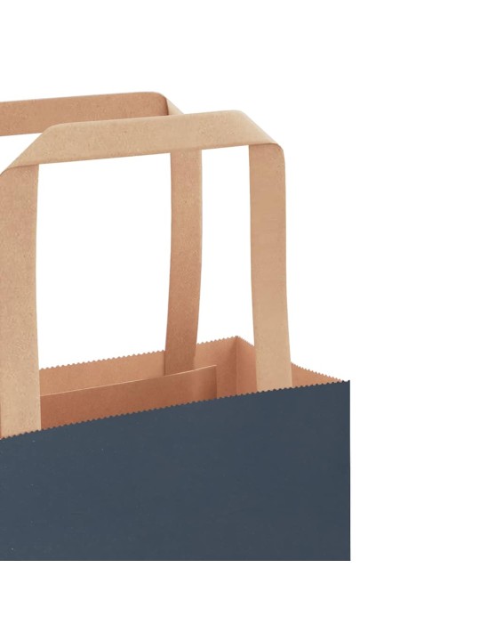 Papírové tašky 250 ks s uchy modrá 54x15x49 cm