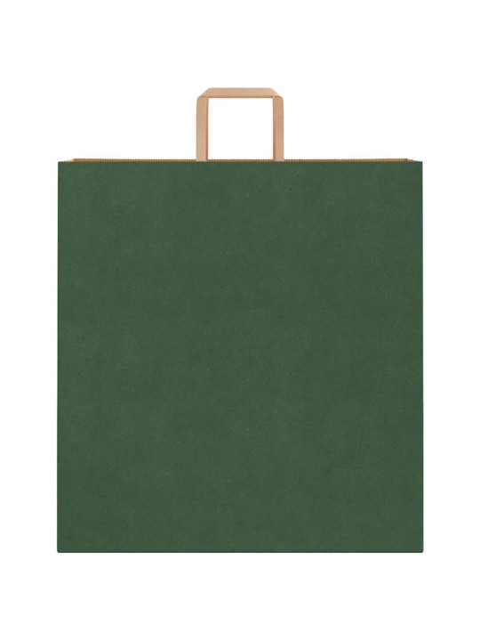 Papírové tašky 50 ks s uchy zelené 45x17x48 cm