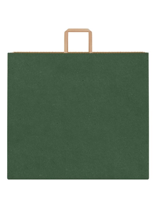 Papírové tašky 50 ks s uchy zelené 54x15x49 cm