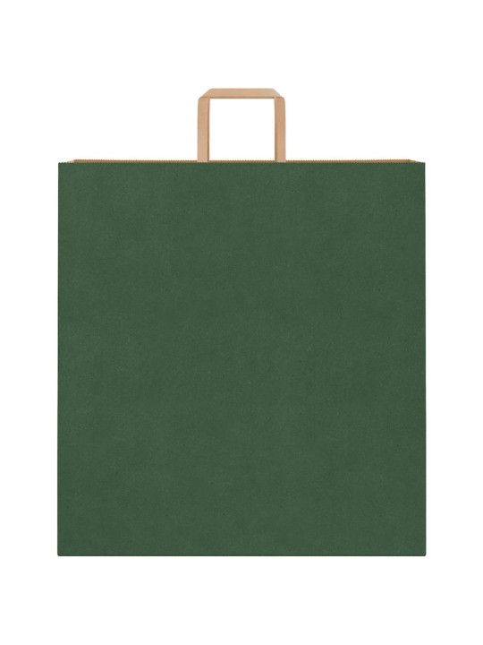 Papírové tašky 250 ks s uchy zelená 45x17x48 cm