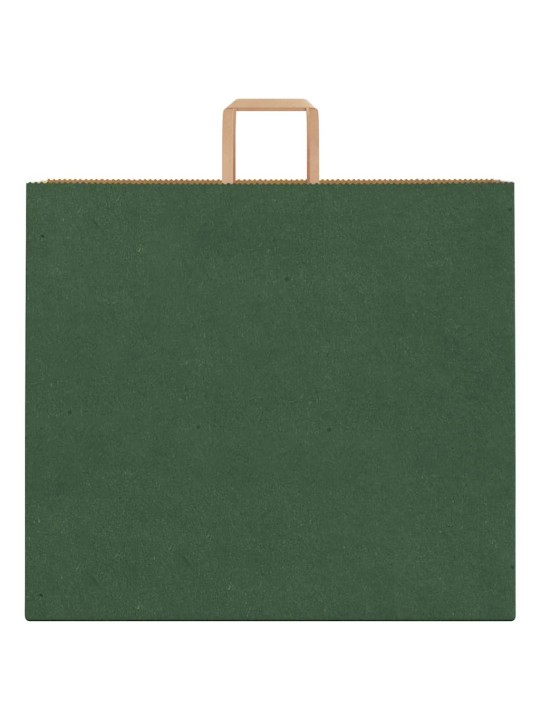 Papírové tašky 250 ks s uchy zelené 54x15x49 cm