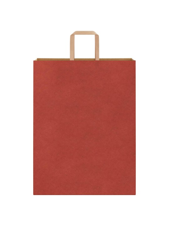 Papírové tašky 50 ks s uchy červené 32x12x42 cm