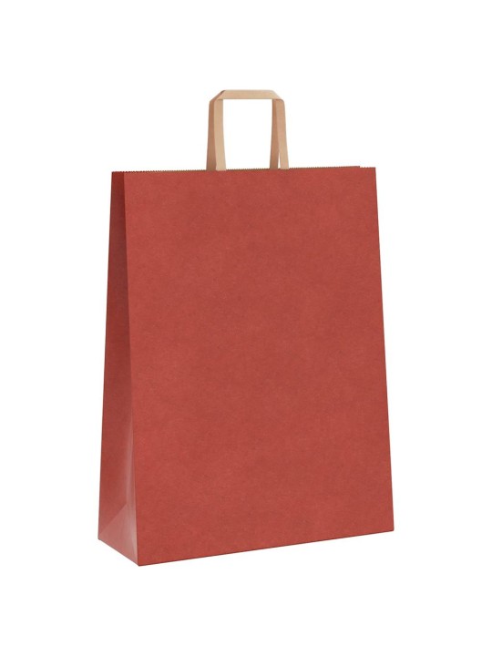 Papírové tašky 50 ks s uchy červené 32x12x42 cm